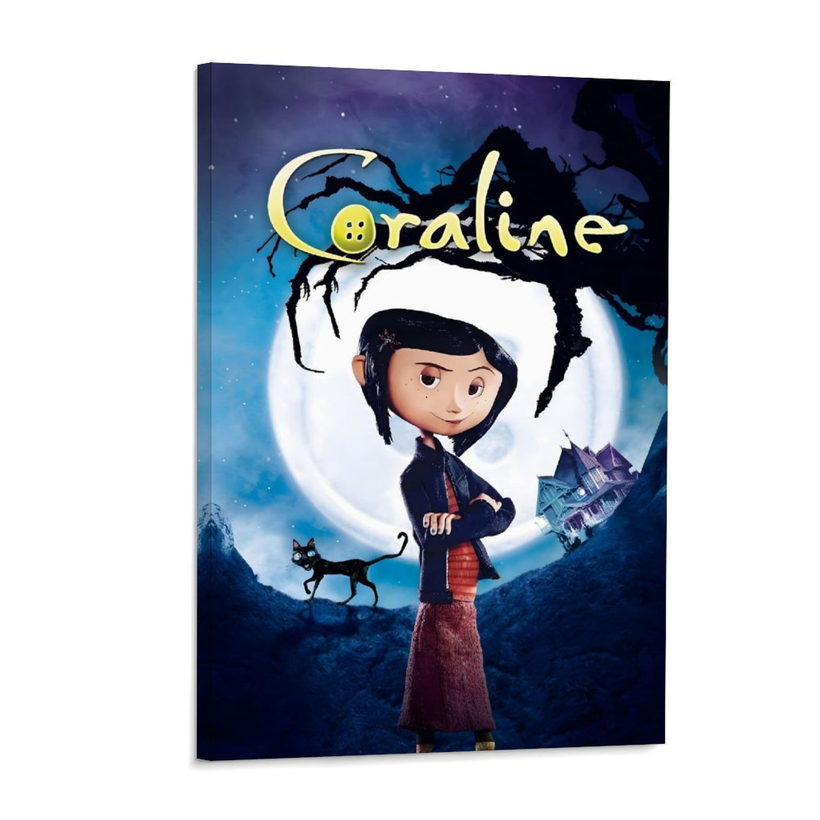 Home Bathroom Movie - Coraline Movie Poster Fantasy Aesthetic Canvas
