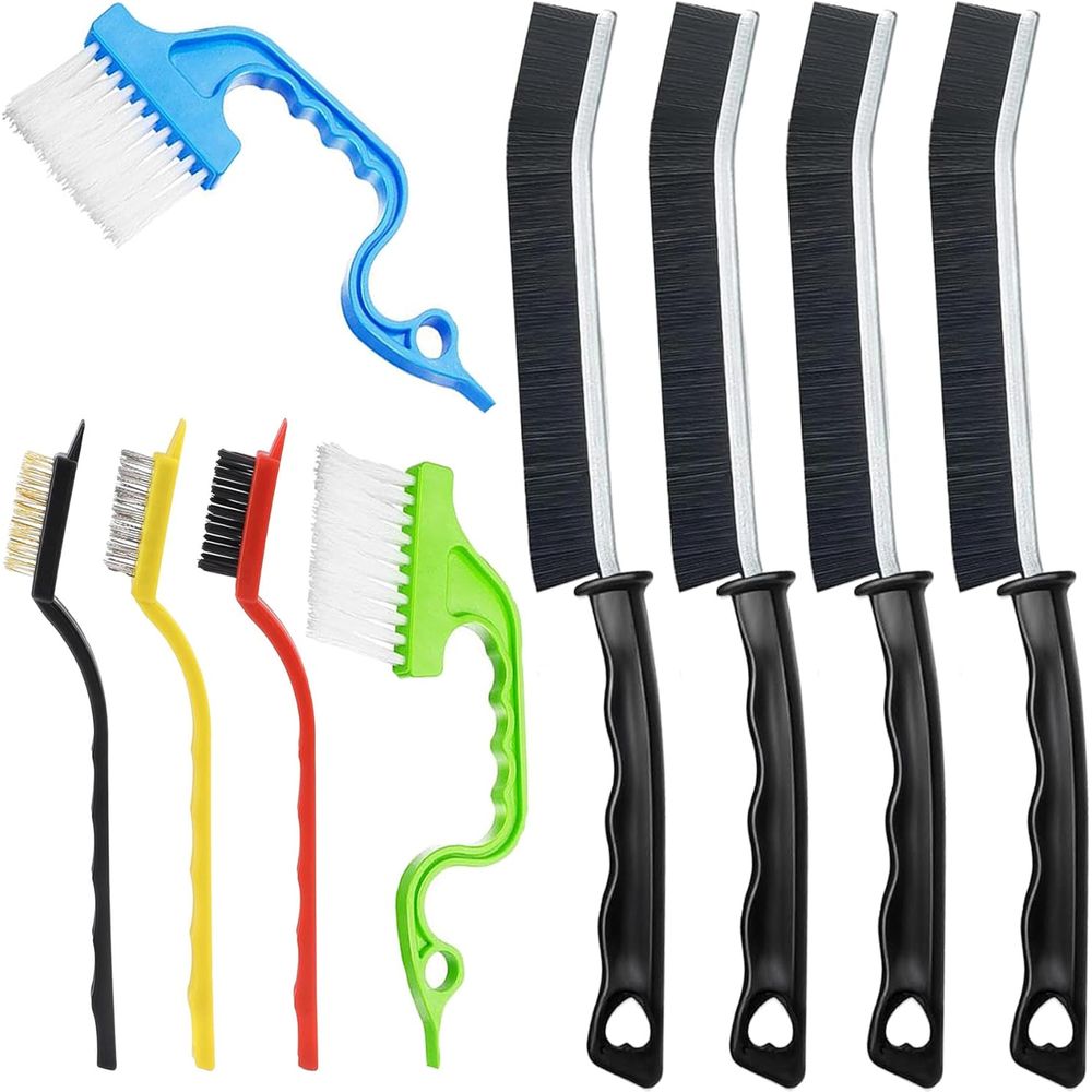 Home Kitchen Bathroom Cleaning - 9 Pcs Hard Bristle Crevice Cleaning