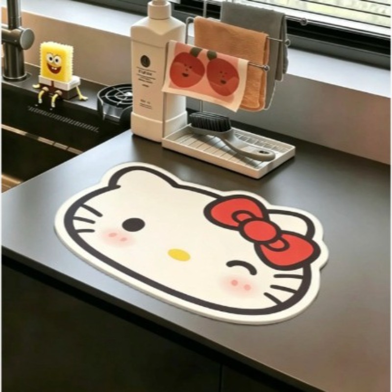 Home Goods Bathroom Mats - Japanese Sanrio Kuromi Leather Absorbent Bath