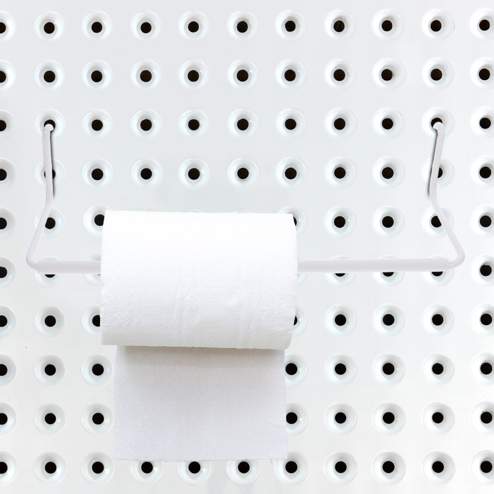 Home Bathroom Paper Towel Holder - 2Pcs Stainless Steel Pegboard Towel Holder
