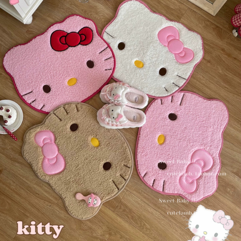 Home Goods Bathroom Mats - Sanrio Hello Kitty Head Shaped Fluffy