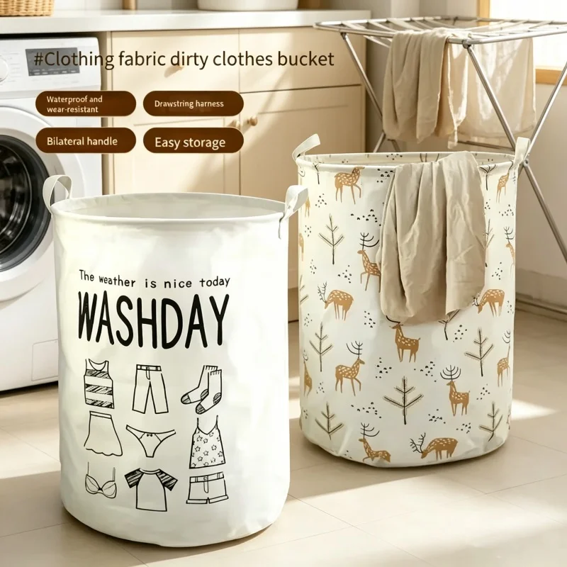 Home Goods Bathroom Storage - Large Foldable Storage Basket Waterproof Collapsible