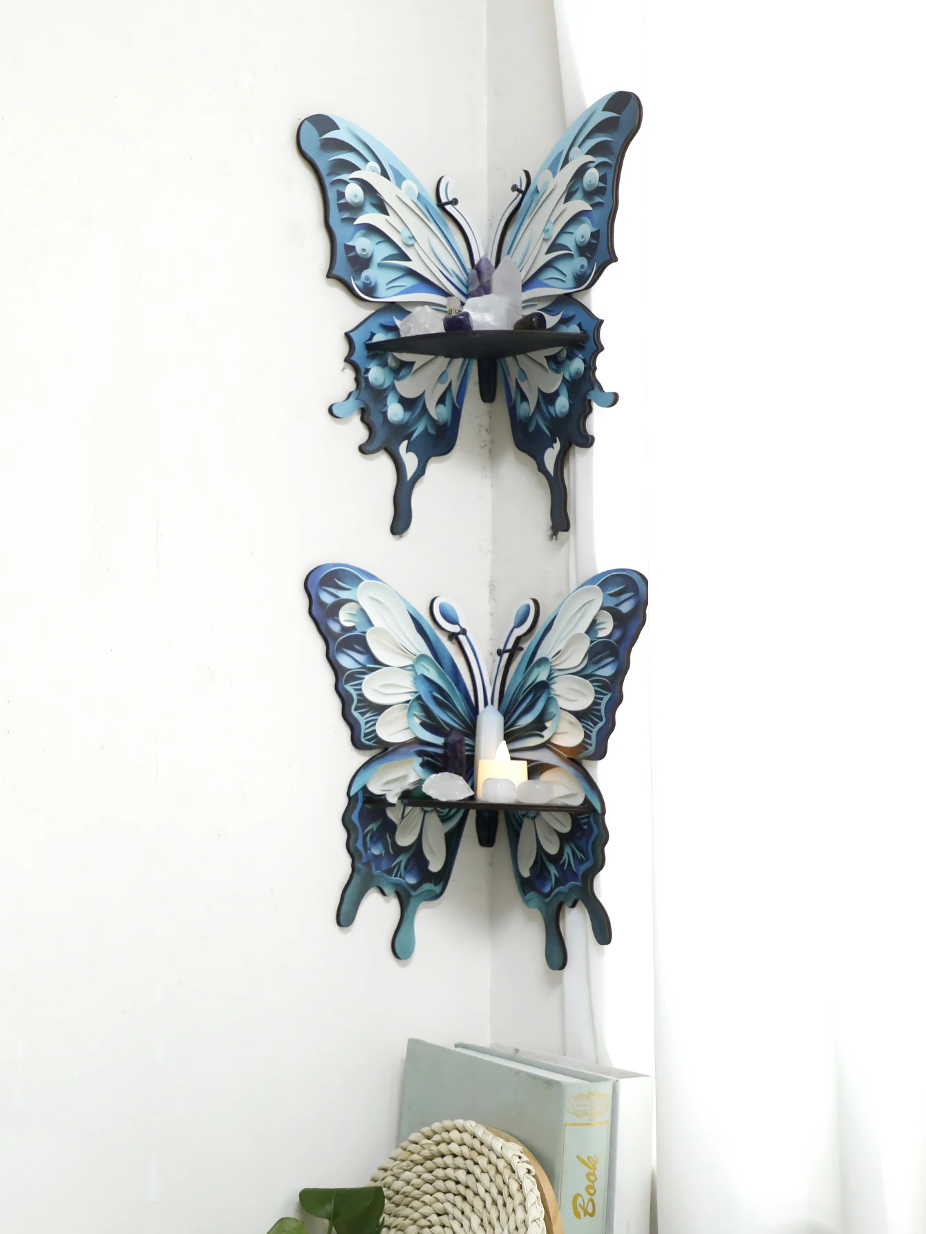 Three Color Butterfly Crystal  - Home Essentials Bathroom Rack reseña y precio