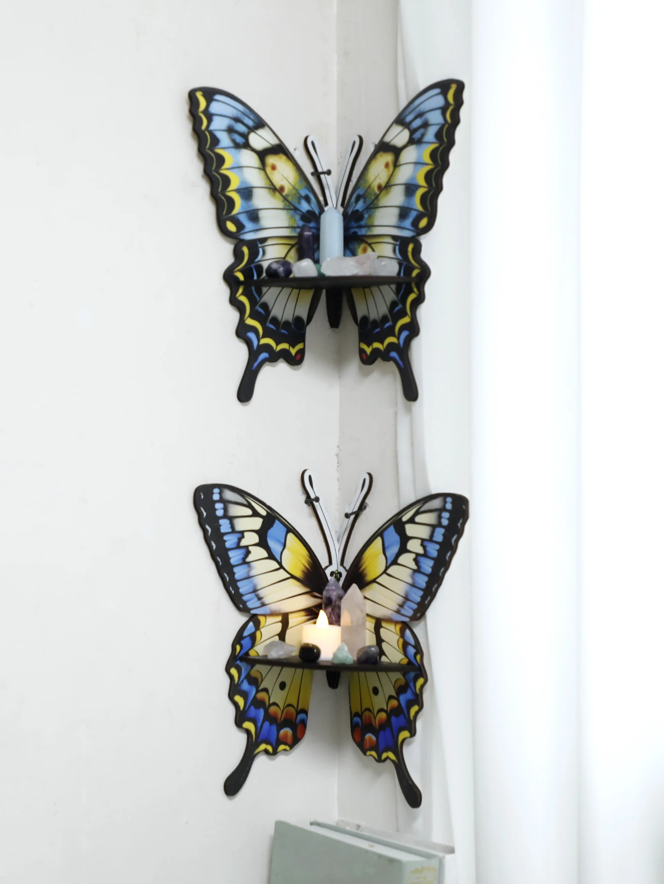 Three Color Butterfly Crystal  - Home Essentials Bathroom Rack reseña y precio