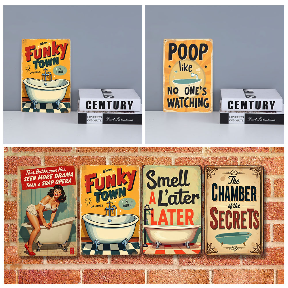Funny Bathroom Rules Vintage M - Home Bathroom Ideas reseña y precio