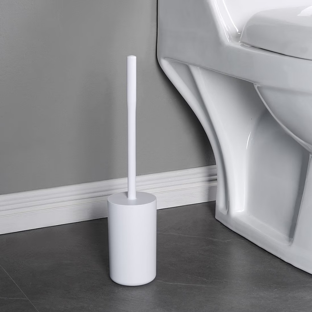 White Plastic Toilet Brush Set - Home Kitchen Bathroom Cleaning reseña y precio