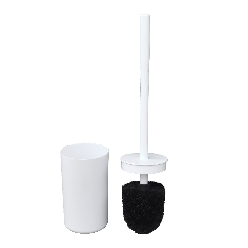 White Plastic Toilet Brush Set - Home Kitchen Bathroom Cleaning reseña y precio