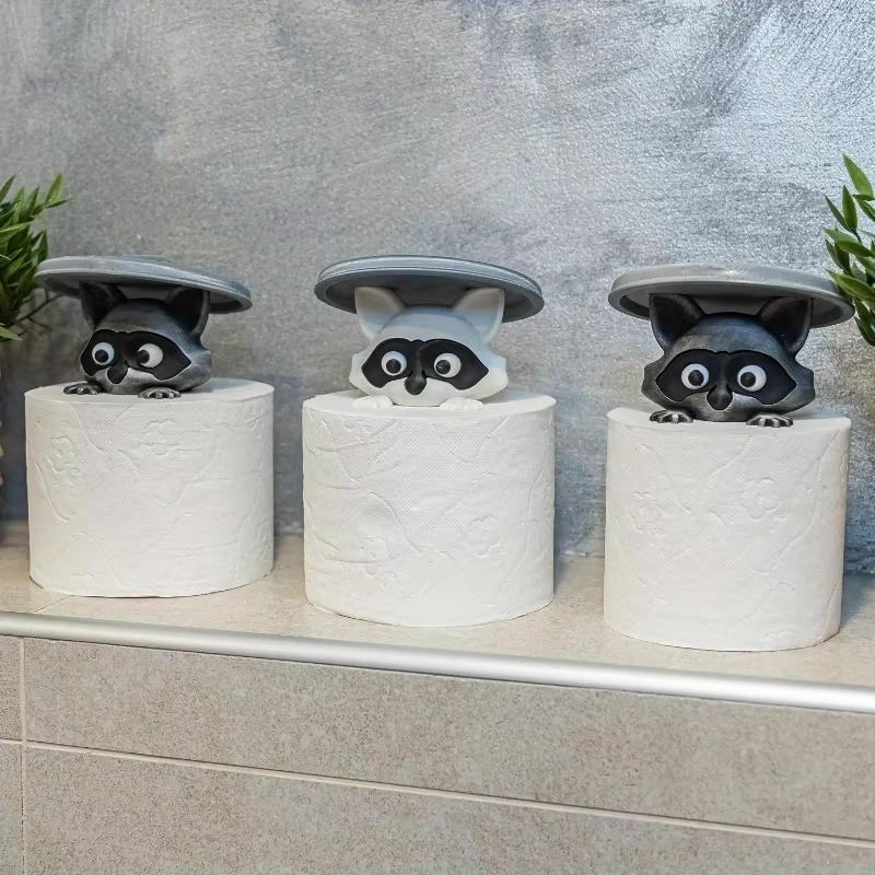Cute Raccoon Toilet Paper Hold - Home Bathroom Ideas reseña y precio