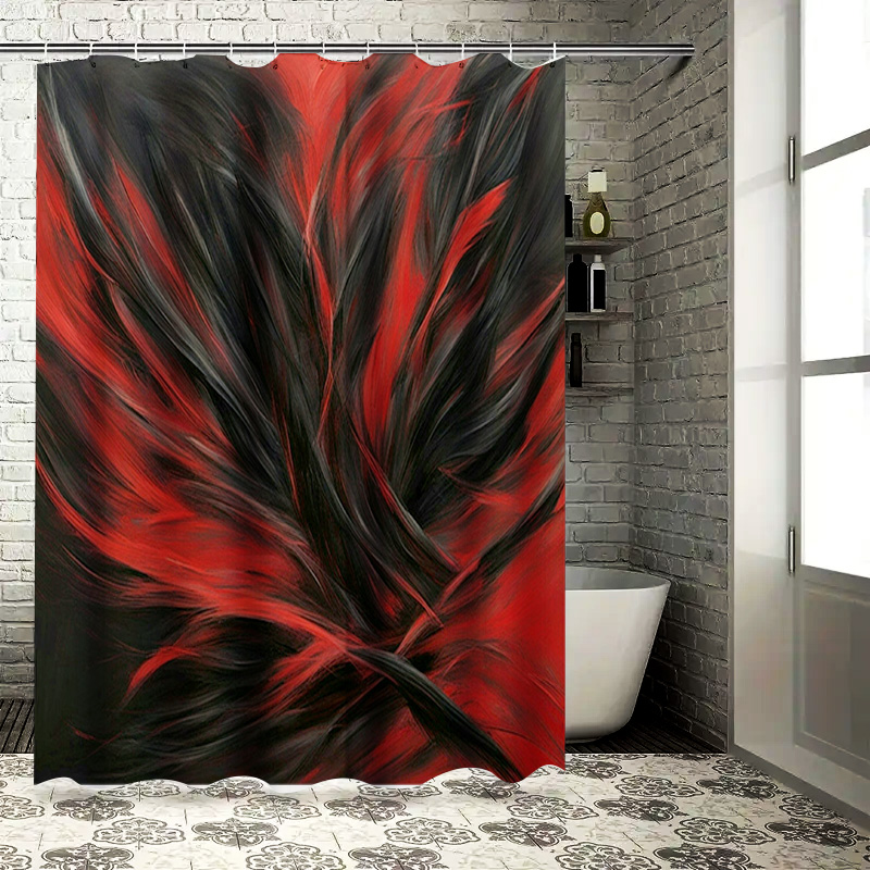 Red and Black Abstract Print S - Home Bathroom Ideas reseña y precio