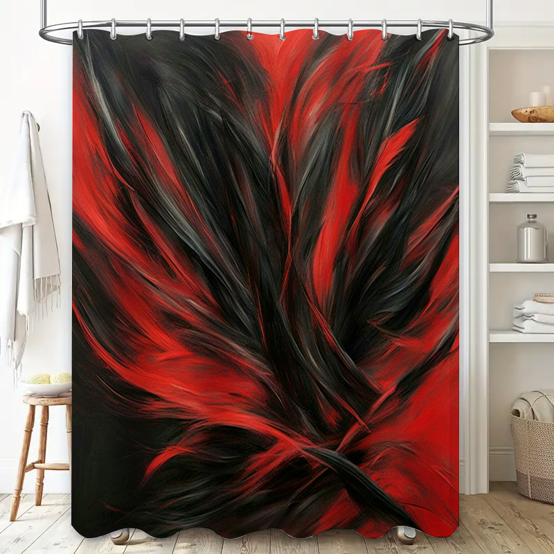 Red and Black Abstract Print S - Home Bathroom Ideas reseña y precio