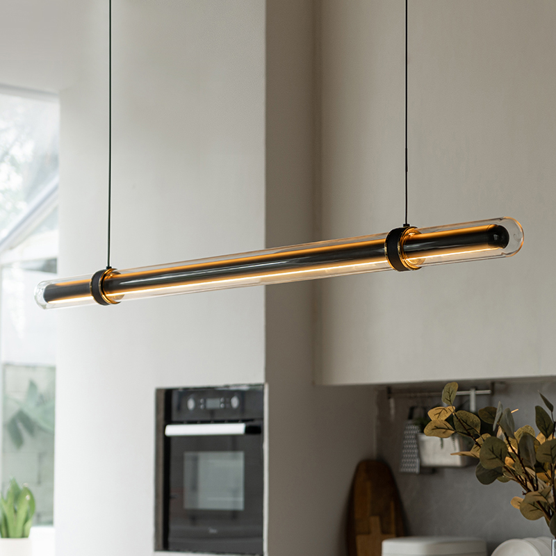 Luxury Black Long Dining Room  - Home Bathroom Lighting Design reseña y precio