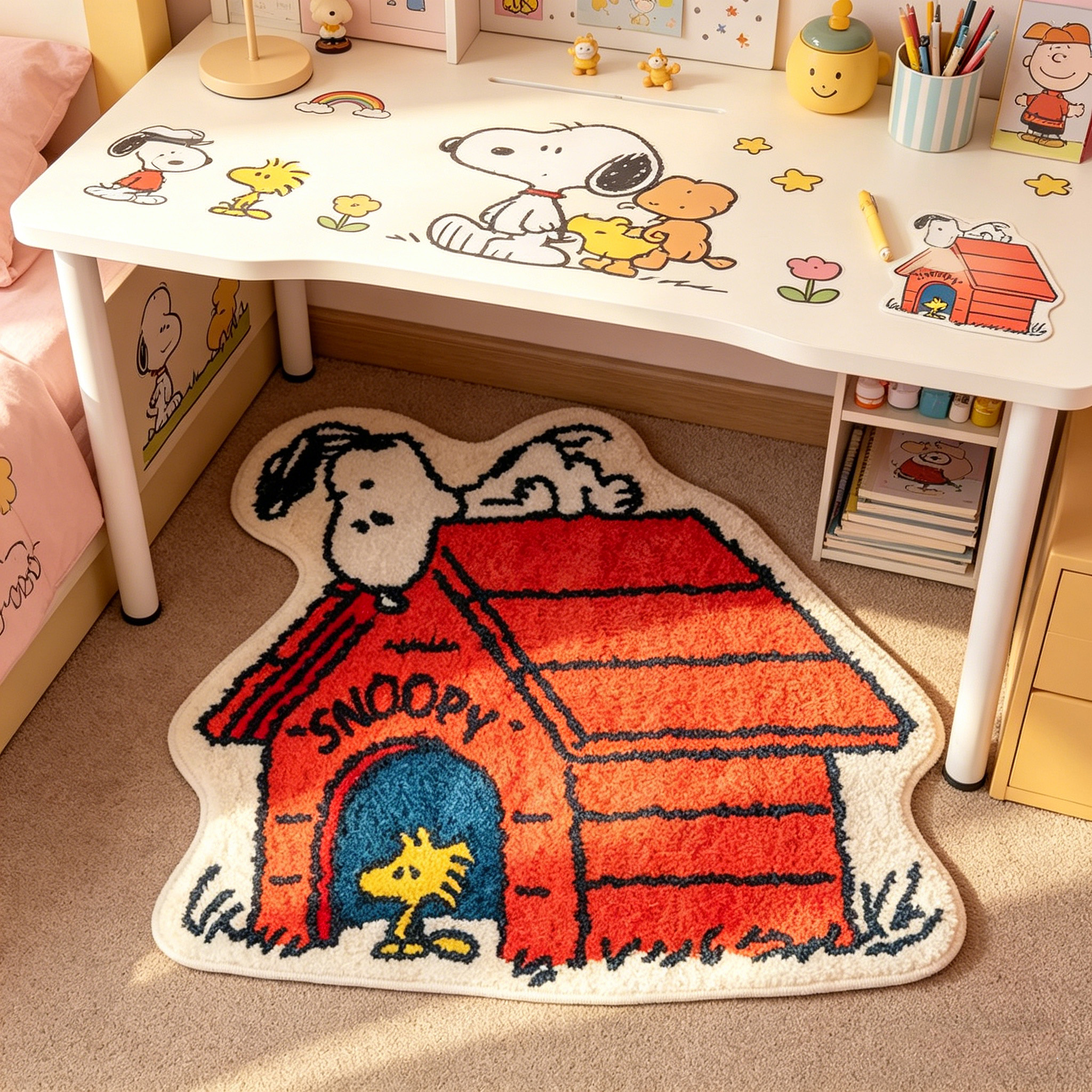 Cute Cartoon Snoopy House Shap - Home Goods Bathroom Mats reseña y precio