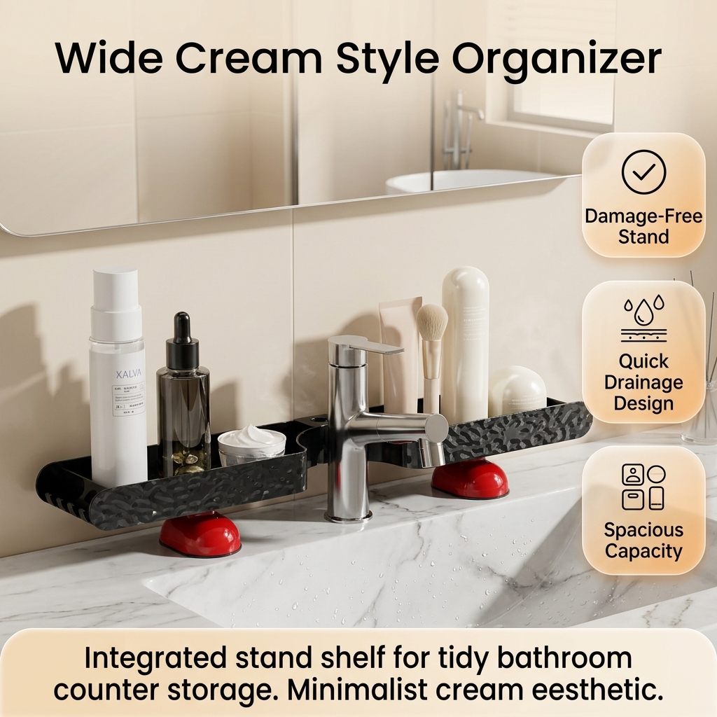 Bathroom Organizer Cosmetic St - Home Essentials Bathroom Rack reseña y precio