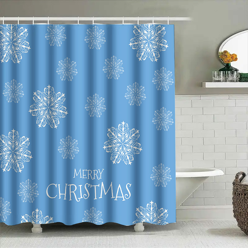 Christmas Shower Curtain Snowf - Home Bathroom Ideas reseña y precio