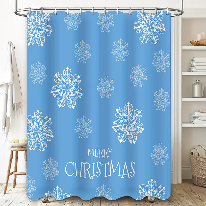 Christmas Shower Curtain Snowf - Home Bathroom Ideas reseña y precio