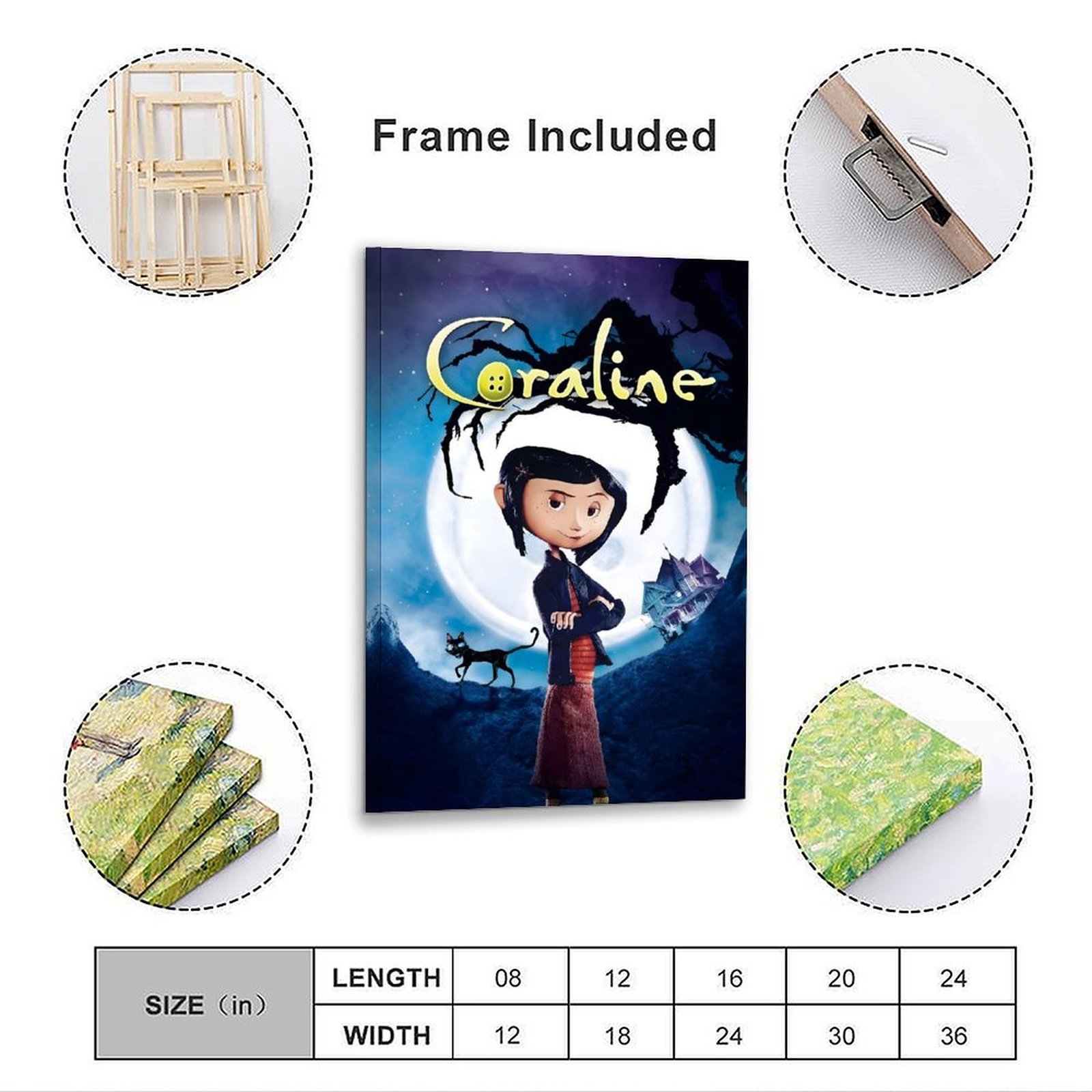 Coraline Movie Poster Fantasy  - Home Bathroom Movie reseña y precio