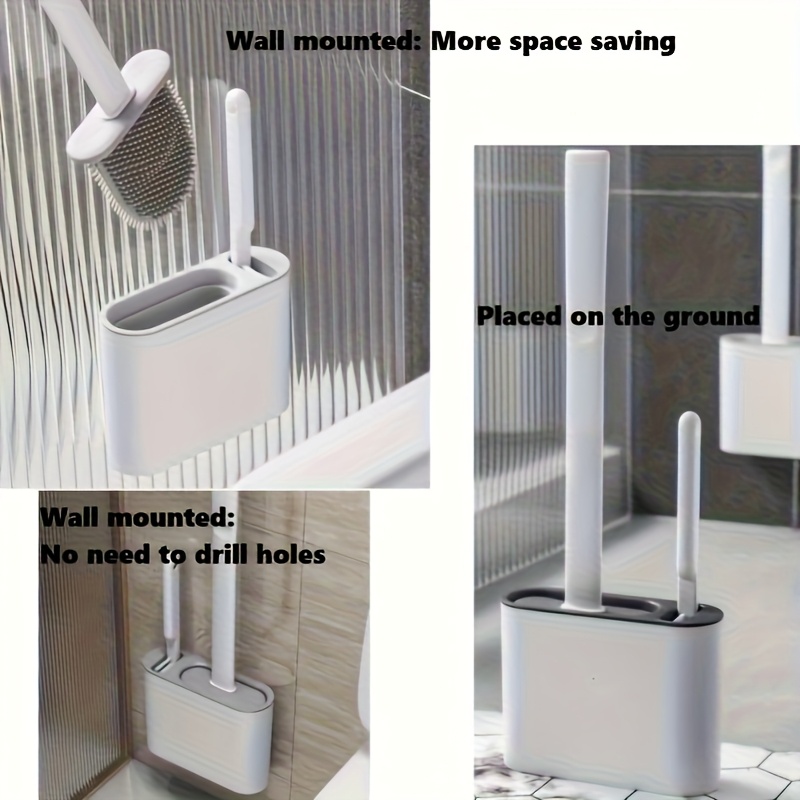 Wall Mount Toilet Brush Set, M - Home Goods Bathroom Storage reseña y precio