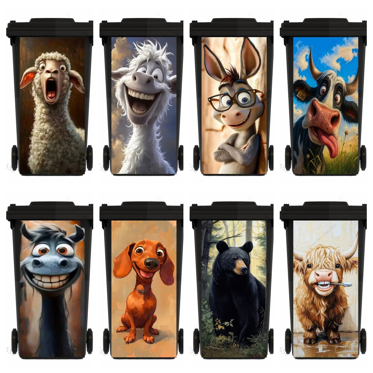 Funny Cartoon Horse Trash Can  - Home Bathroom Trash Can reseña y precio