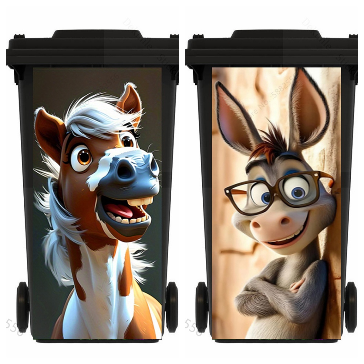 Funny Cartoon Horse Trash Can  - Home Bathroom Trash Can reseña y precio