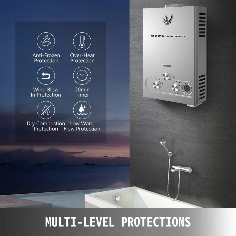 SIHAO 12L 16L 18L GPM LPG Gas  - Home Bathroom Water Heater reseña y precio