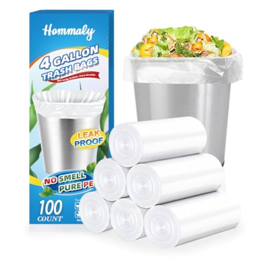 4 Gallon 100pcs Small Clear Tr - Home Bathroom Trash Can reseña y precio