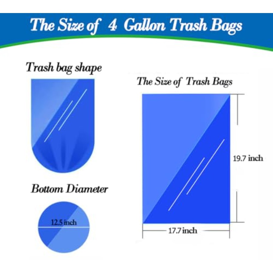 4 Gallon 100pcs Small Clear Tr - Home Bathroom Trash Can reseña y precio