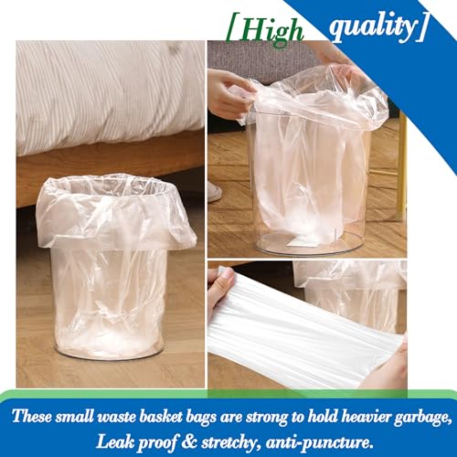 4 Gallon 100pcs Small Clear Tr - Home Bathroom Trash Can reseña y precio