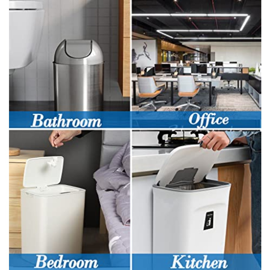 4 Gallon 100pcs Small Clear Tr - Home Bathroom Trash Can reseña y precio