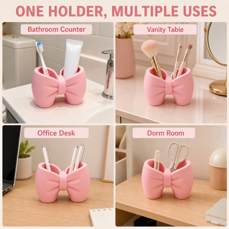 Bow Toothbrush Holder Cute Bat - Home Goods Bathroom Storage reseña y precio