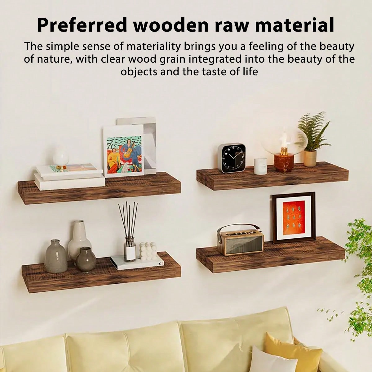 4 Sets 15.8in Floating Shelves - Home Essentials Bathroom Rack reseña y precio