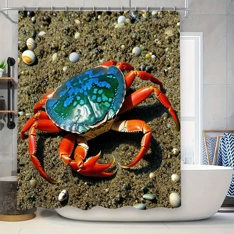 3D Printed Shower Curtain Blue - Home Bathroom Ideas reseña y precio