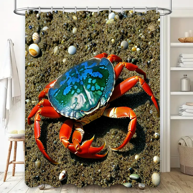 3D Printed Shower Curtain Blue - Home Bathroom Ideas reseña y precio