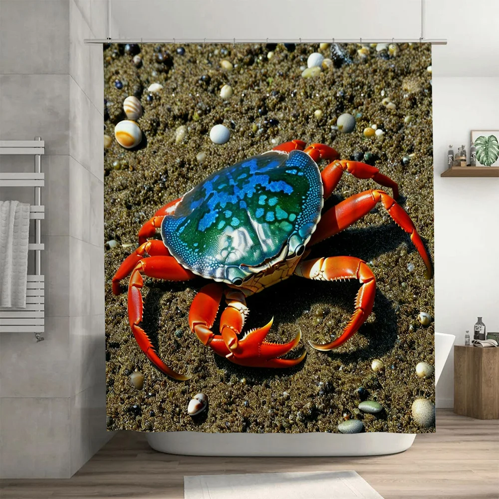 3D Printed Shower Curtain Blue - Home Bathroom Ideas reseña y precio