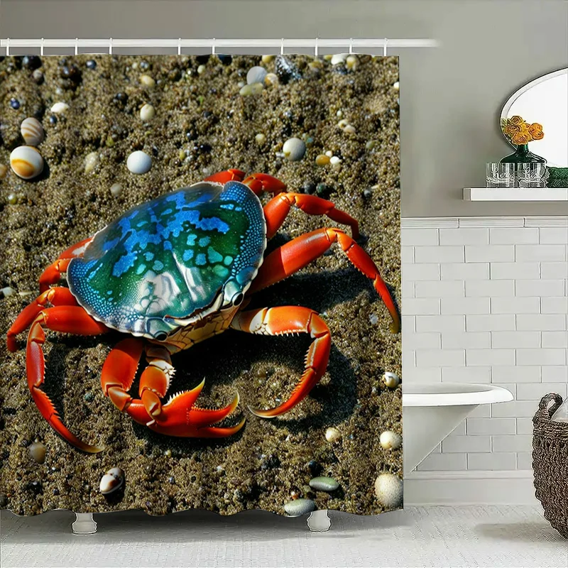 3D Printed Shower Curtain Blue - Home Bathroom Ideas reseña y precio