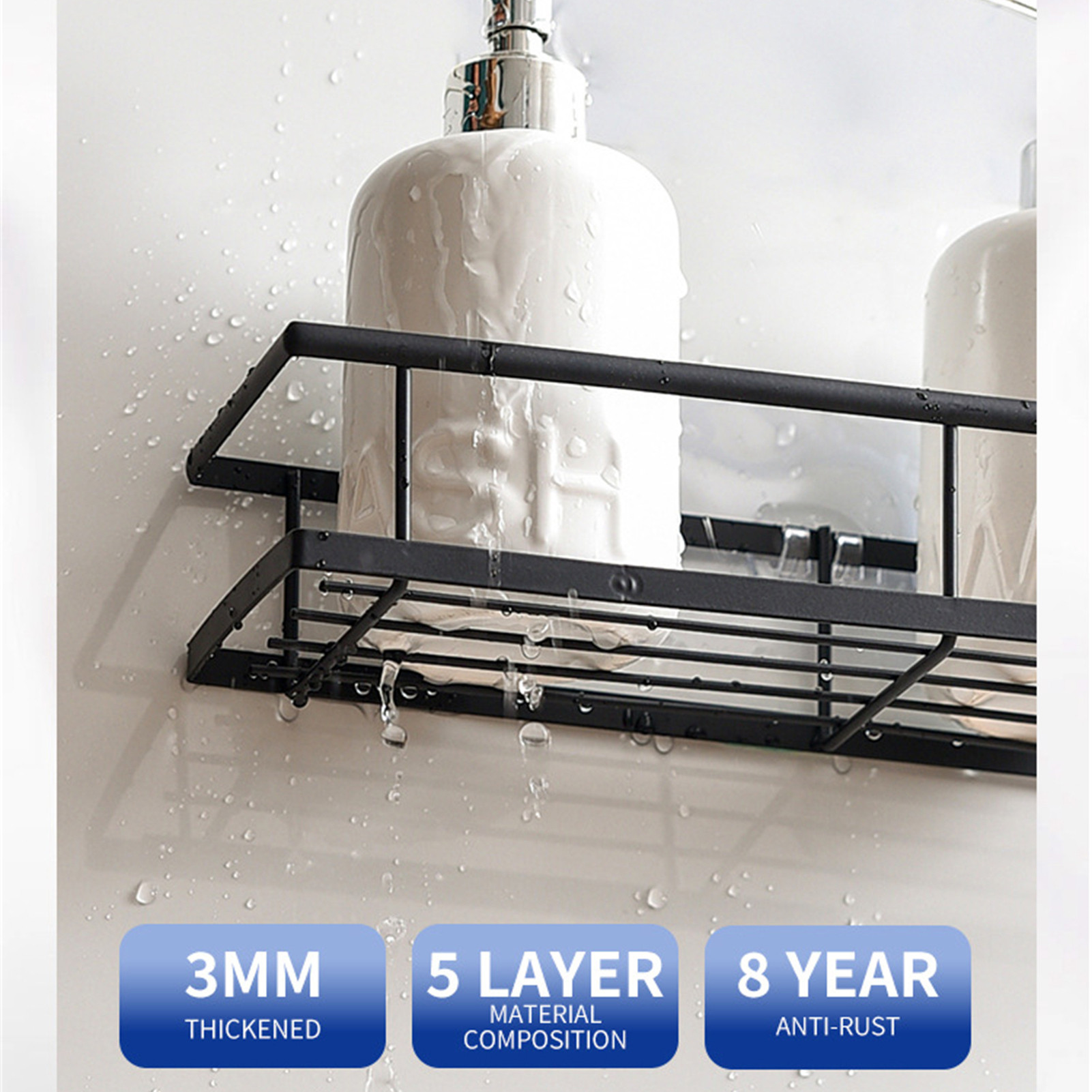 Bathroom Organizer Shower Cadd - Home Essentials Bathroom Rack reseña y precio