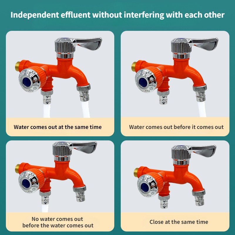 Faucet Double Outlet Dual Cont - Home Bathroom Fittings reseña y precio
