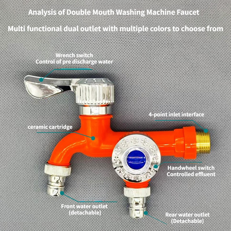 Faucet Double Outlet Dual Cont - Home Bathroom Fittings reseña y precio