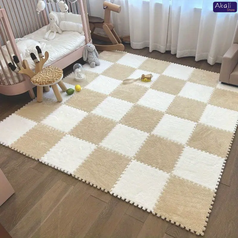 4/12pcs Plush Puzzle Foam Floo - Home Goods Bathroom Mats reseña y precio