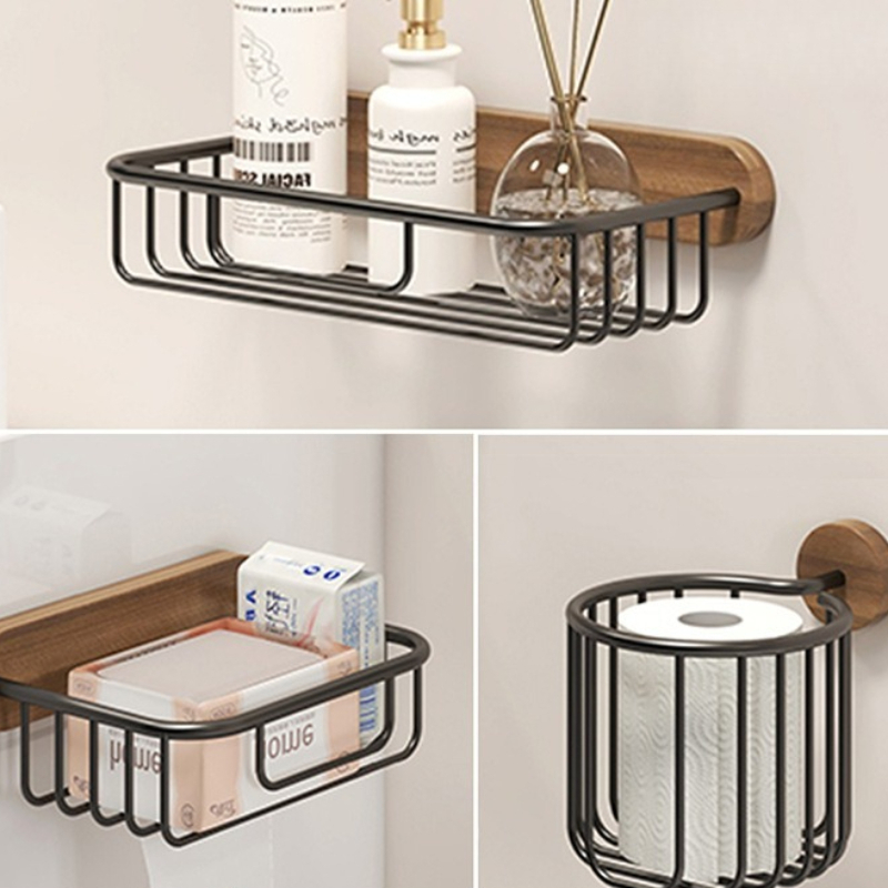 Solid Wood Tissue Holder Witho - Home Bathroom Paper Towel Holder reseña y precio
