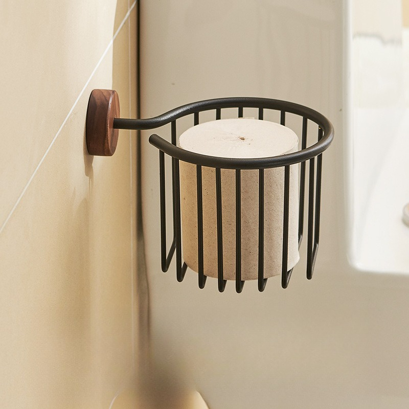 Solid Wood Tissue Holder Witho - Home Bathroom Paper Towel Holder reseña y precio