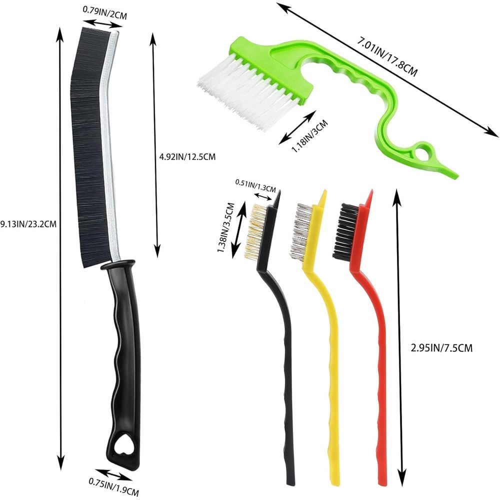 9 Pcs Hard Bristle Crevice Cle - Home Kitchen Bathroom Cleaning reseña y precio