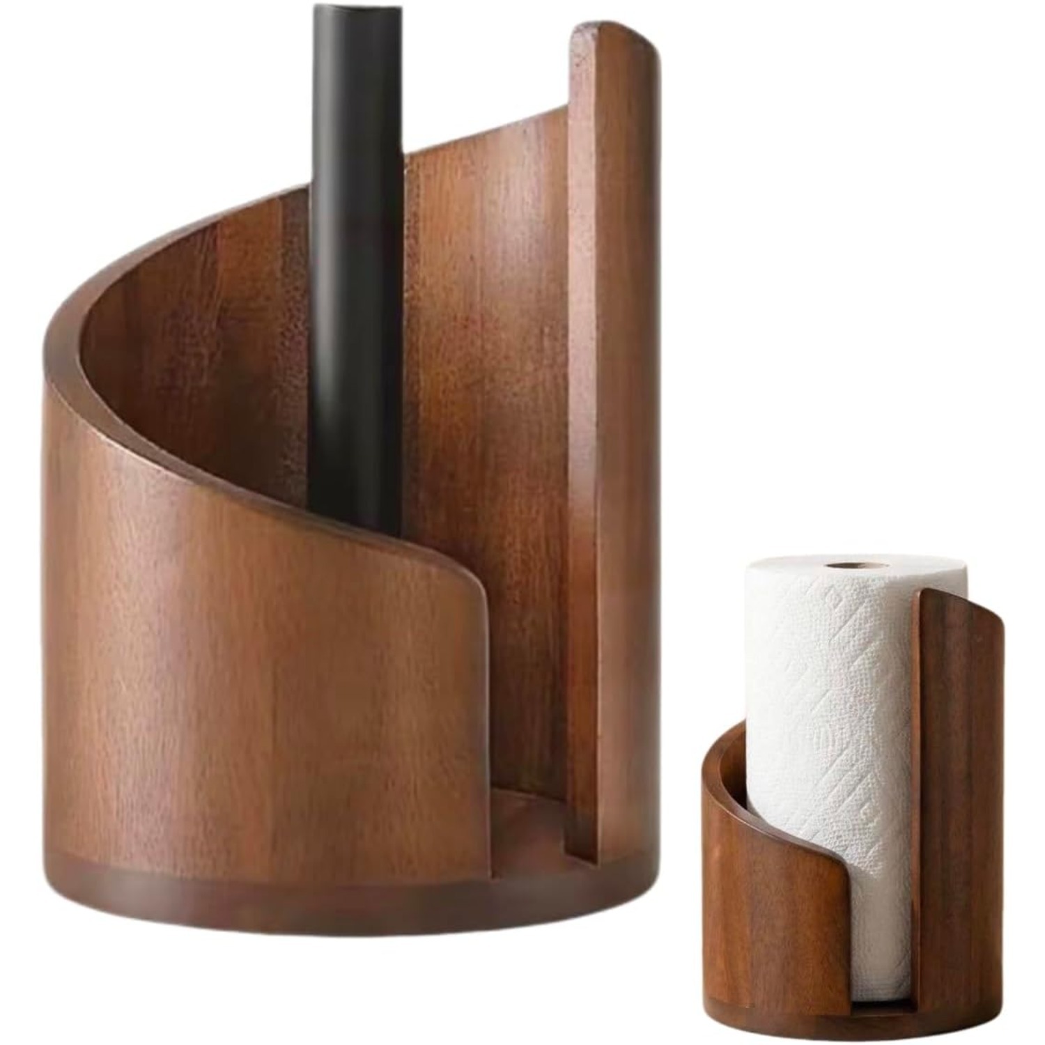 Natural Wood Kitchen Paper Tow - Home Bathroom Paper Towel Holder reseña y precio