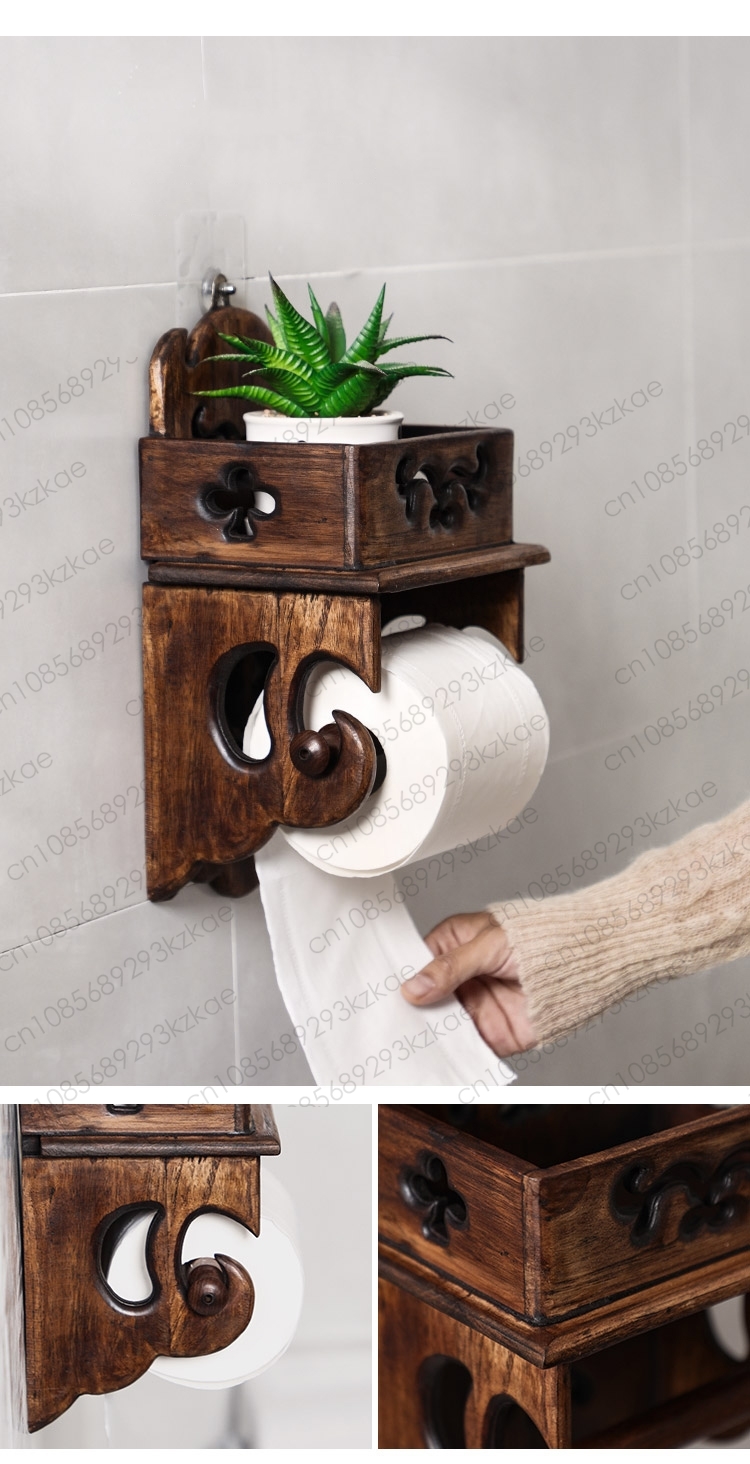 Wooden Paper Towel Holder Toil - Home Bathroom Paper Towel Holder reseña y precio