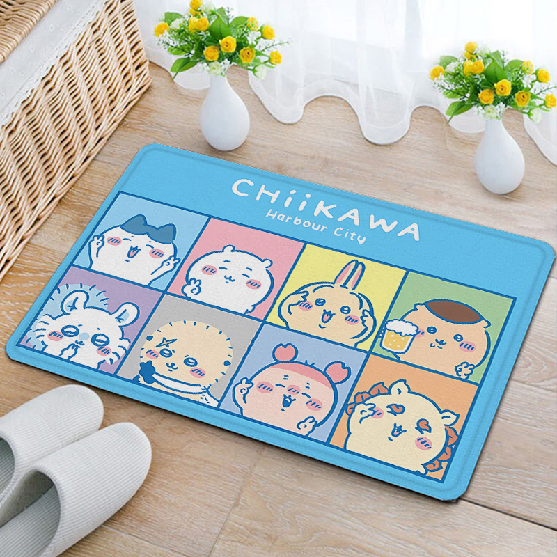 Anime Chiikawas Flannel Carpet - Home Goods Bathroom Mats reseña y precio