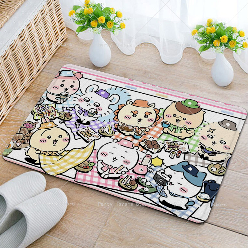 Anime Chiikawas Flannel Carpet - Home Goods Bathroom Mats reseña y precio