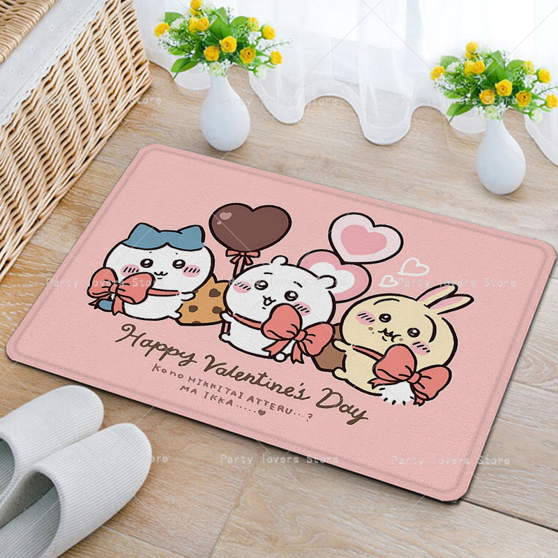 Anime Chiikawas Flannel Carpet - Home Goods Bathroom Mats reseña y precio