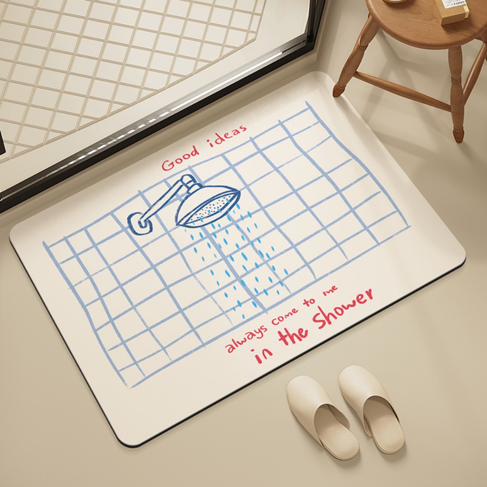 VIKAMA Bathroom Tile Shower Ma - Home Goods Bathroom Mats reseña y precio