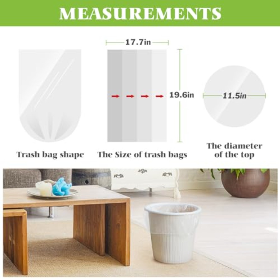 Small Trash Bags 4 Gallon 20 s - Home Bathroom Trash Can reseña y precio