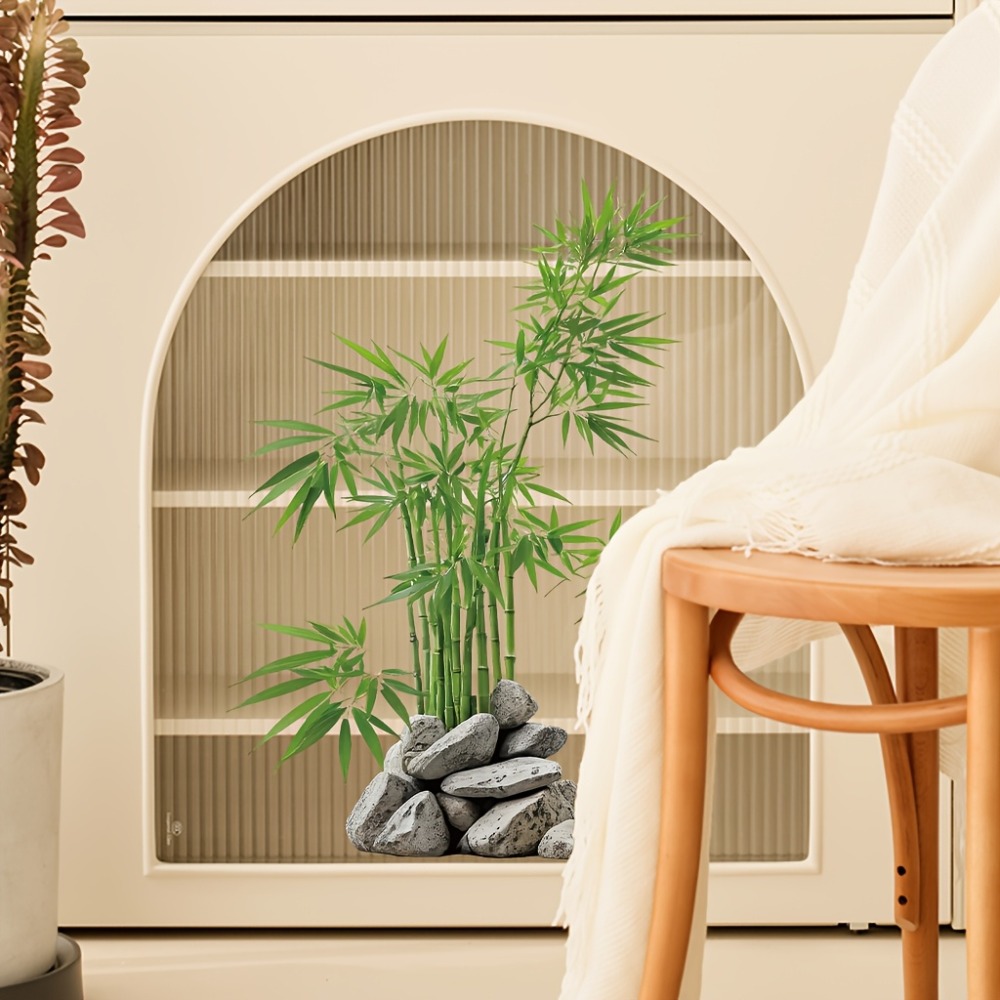 Watercolor Green Bamboo Leaf P - Home Bathroom Tiles reseña y precio