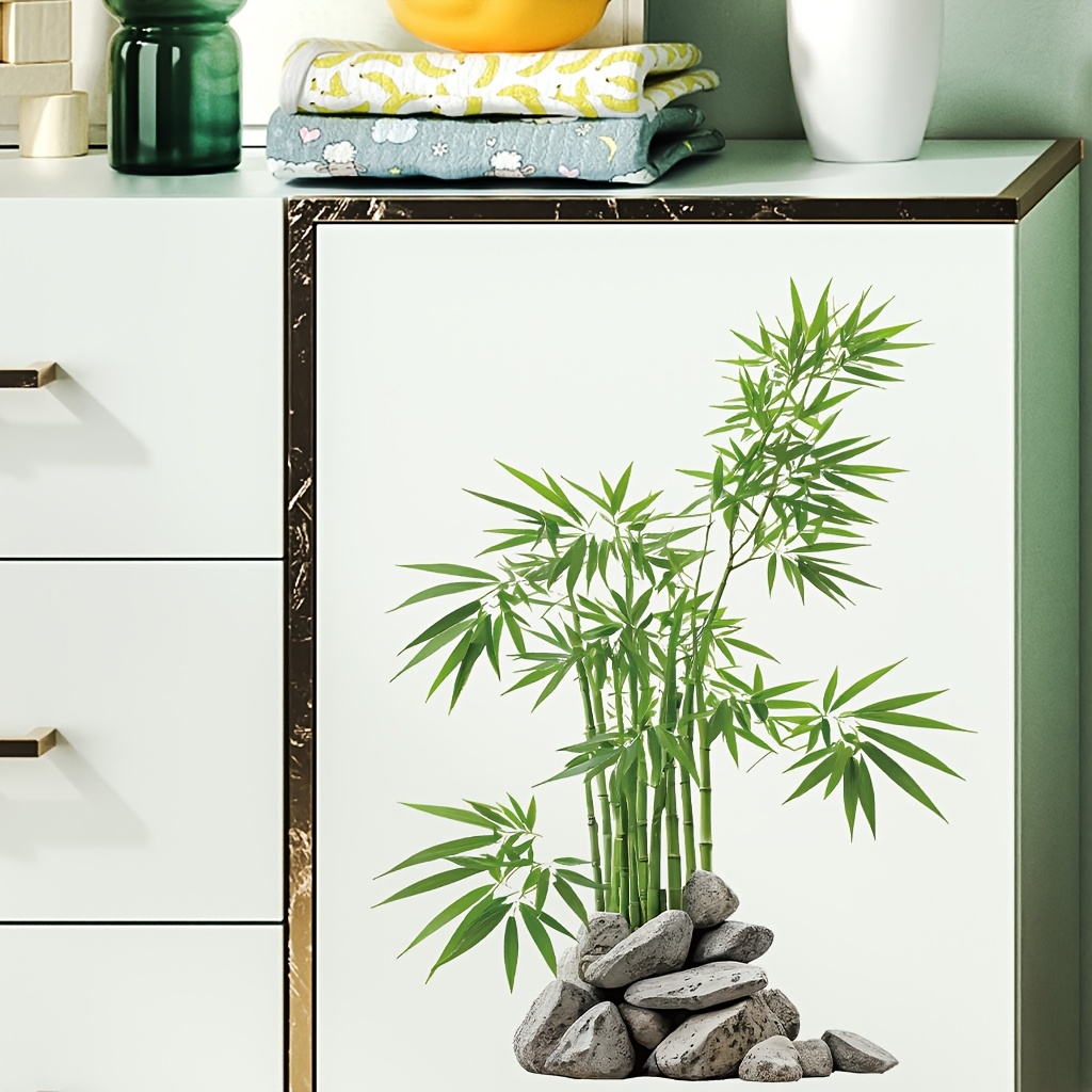 Watercolor Green Bamboo Leaf P - Home Bathroom Tiles reseña y precio